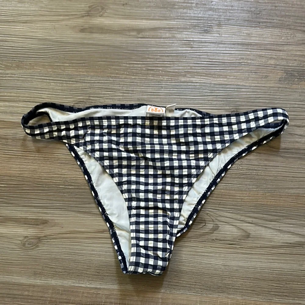 Tory Burch Navy Checkered Bikini Bottom
